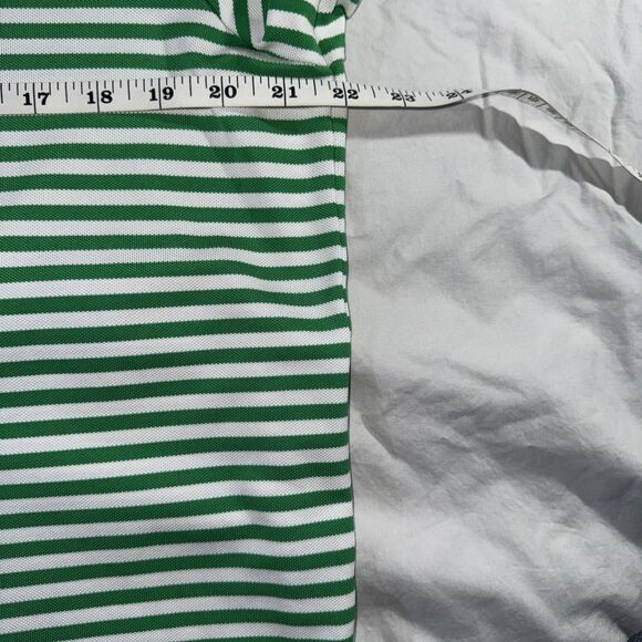 RLX by Ralph Lauren Golf Polo Men's Size Medium Green and White Stripe - Picture 6 of 7